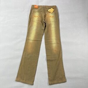 Raw Blue Jeans Women 5 Tangerine Stretch Embroidered Fade Vintage Y2K Dead Stock